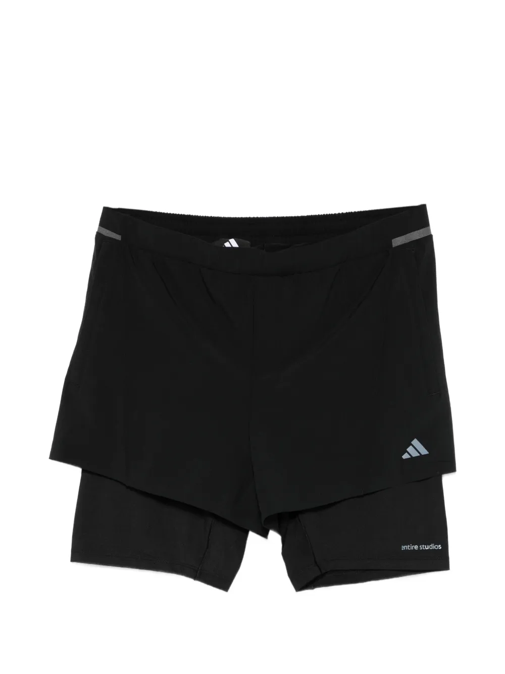 adidas x Entire Studios layered logo-print shorts - Schwarz