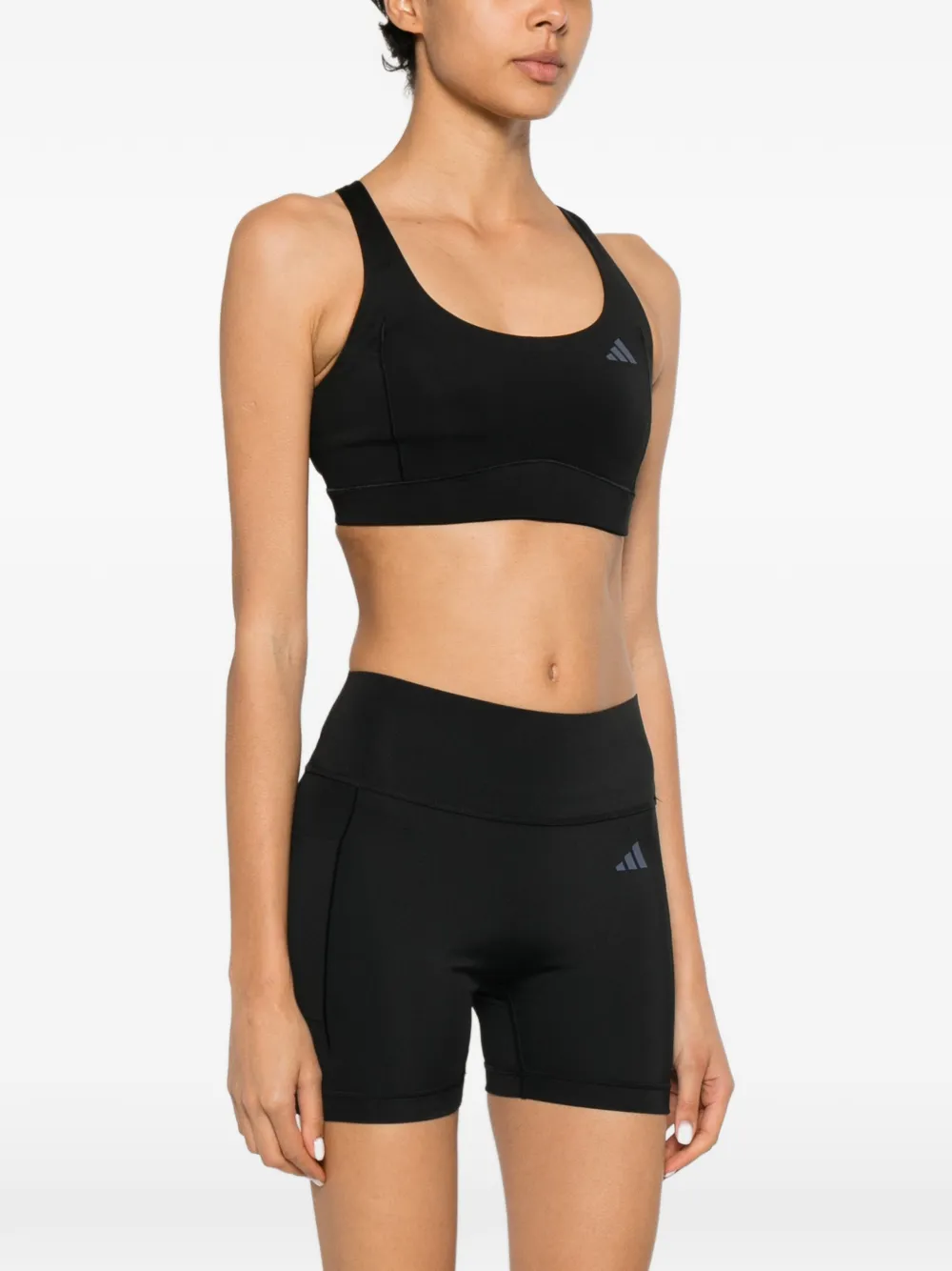 adidas x Entire Studios sport-bh met racerback en logoprint Zwart