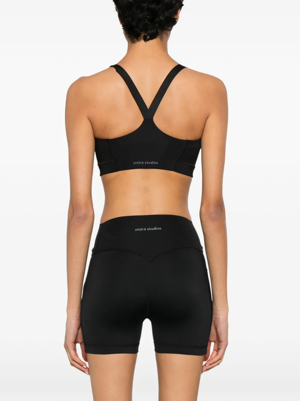 adidas x Entire Studios sport-bh met racerback en logoprint Zwart