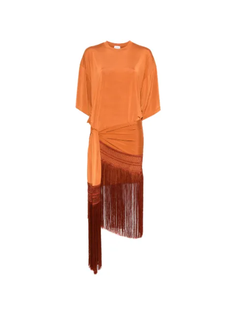 THE ANDAMANE fringe-trimmed wrap dress