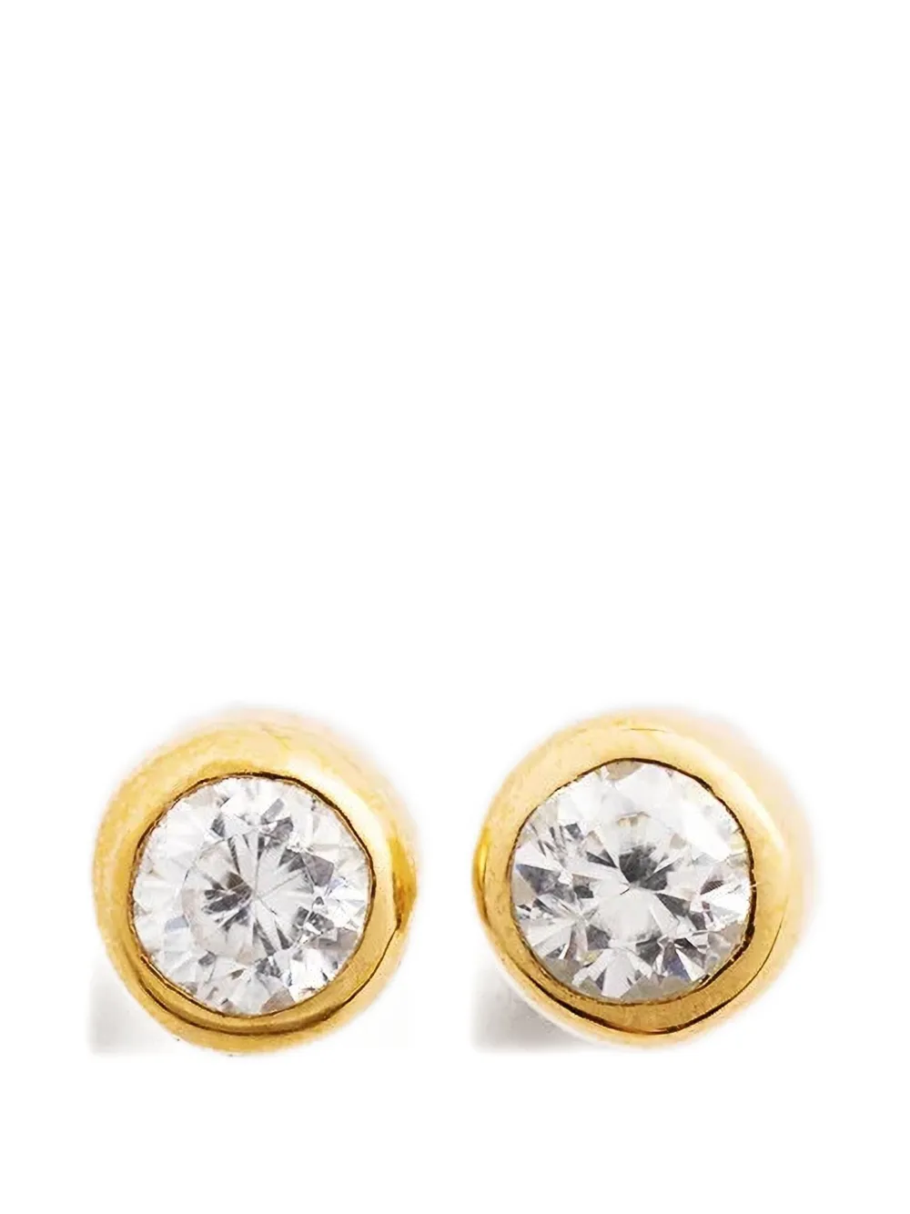 TOTEME mini diamond studded earrings - Oro