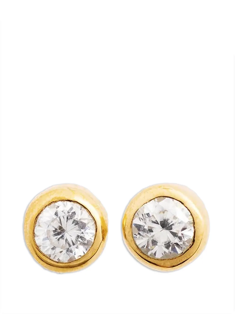 TOTEME mini diamond studded earrings - Oro