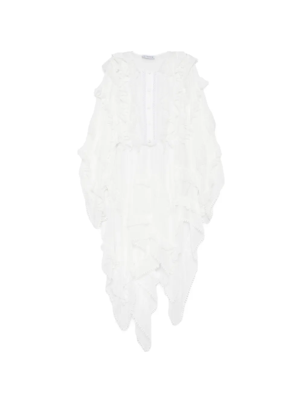 Les Filles d'Eva ruffled asymmetric dress - Bianco