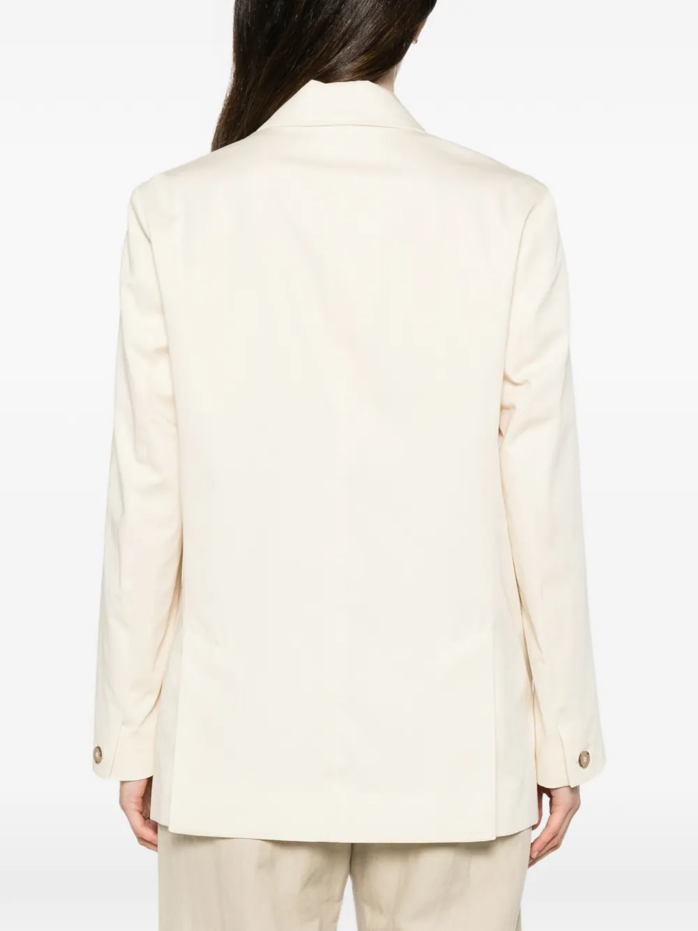 FRAME The Lounge blazer met dubbele rij knopen en puntige revers Beige