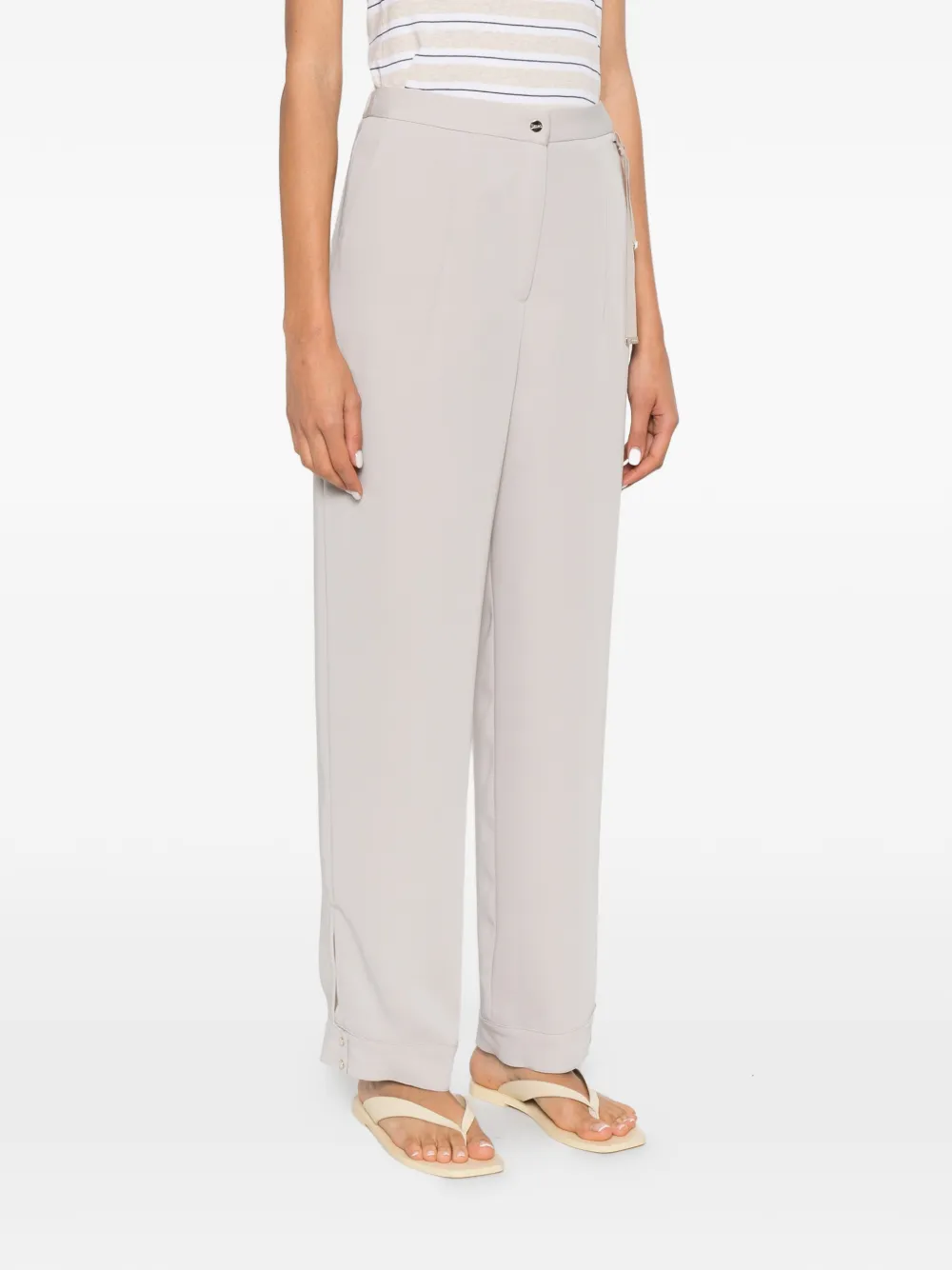 Herno Broek met grosgrain detail Grijs