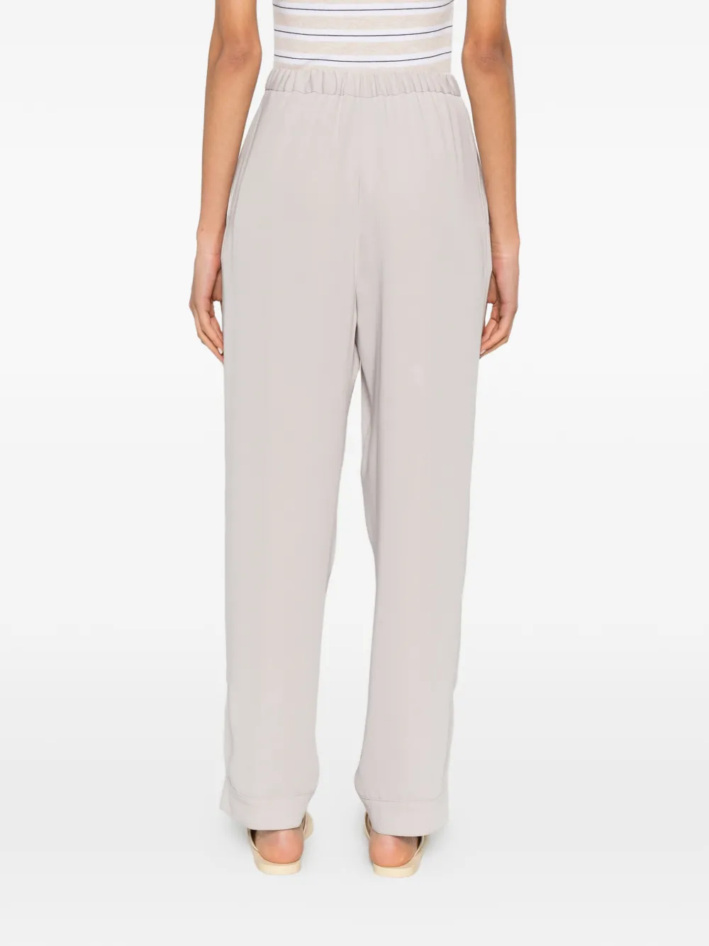 Herno Broek met grosgrain detail Grijs