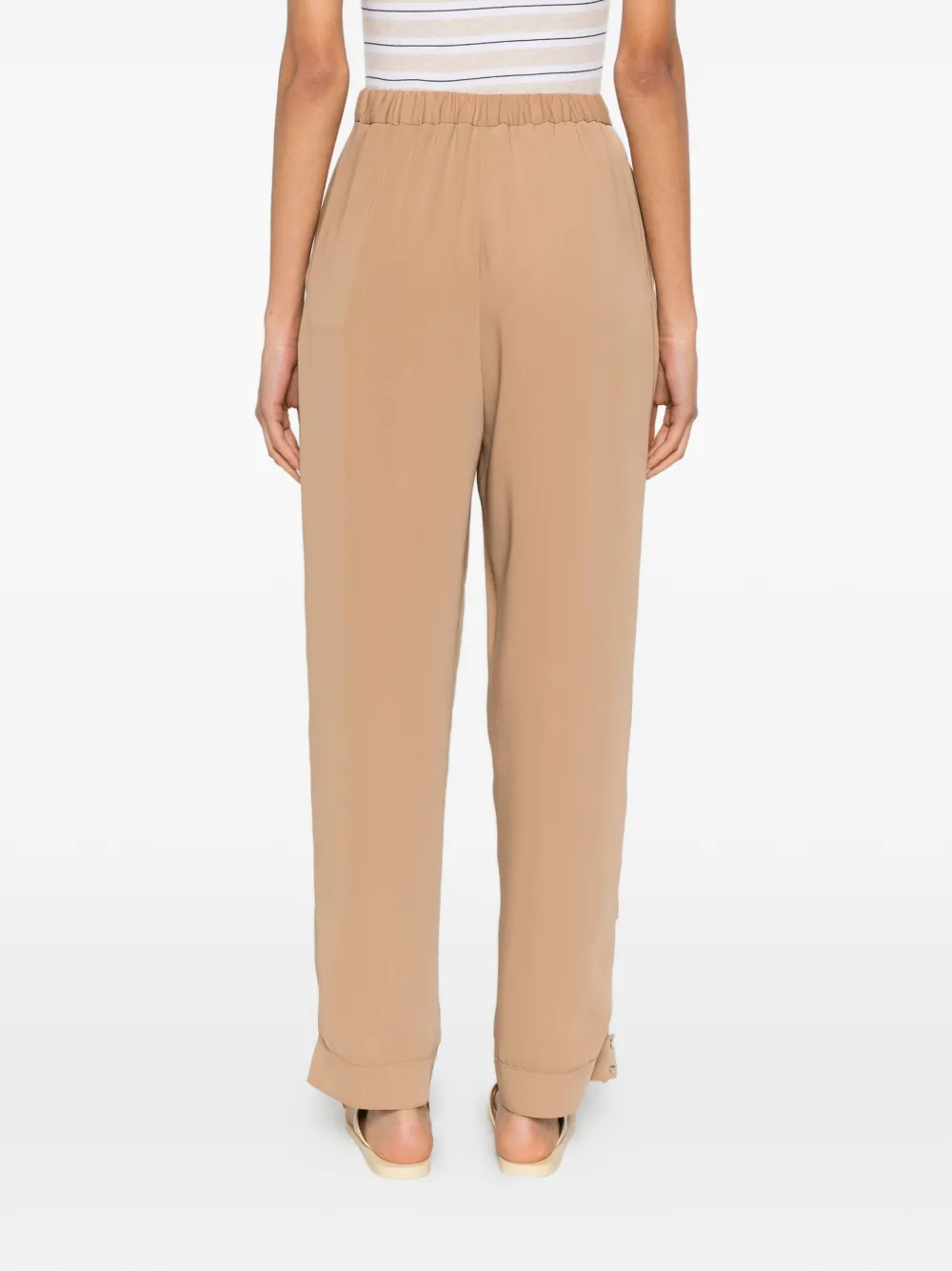 Herno Broek met grosgrain detail Beige