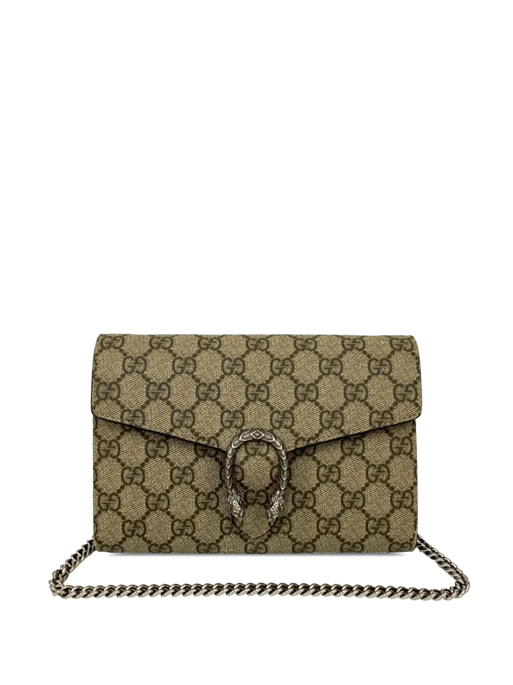 Gucci Pre-Owned 2016-2025 GG Supreme Dionysus Wallet on Chain crossbody bag - Toni neutri