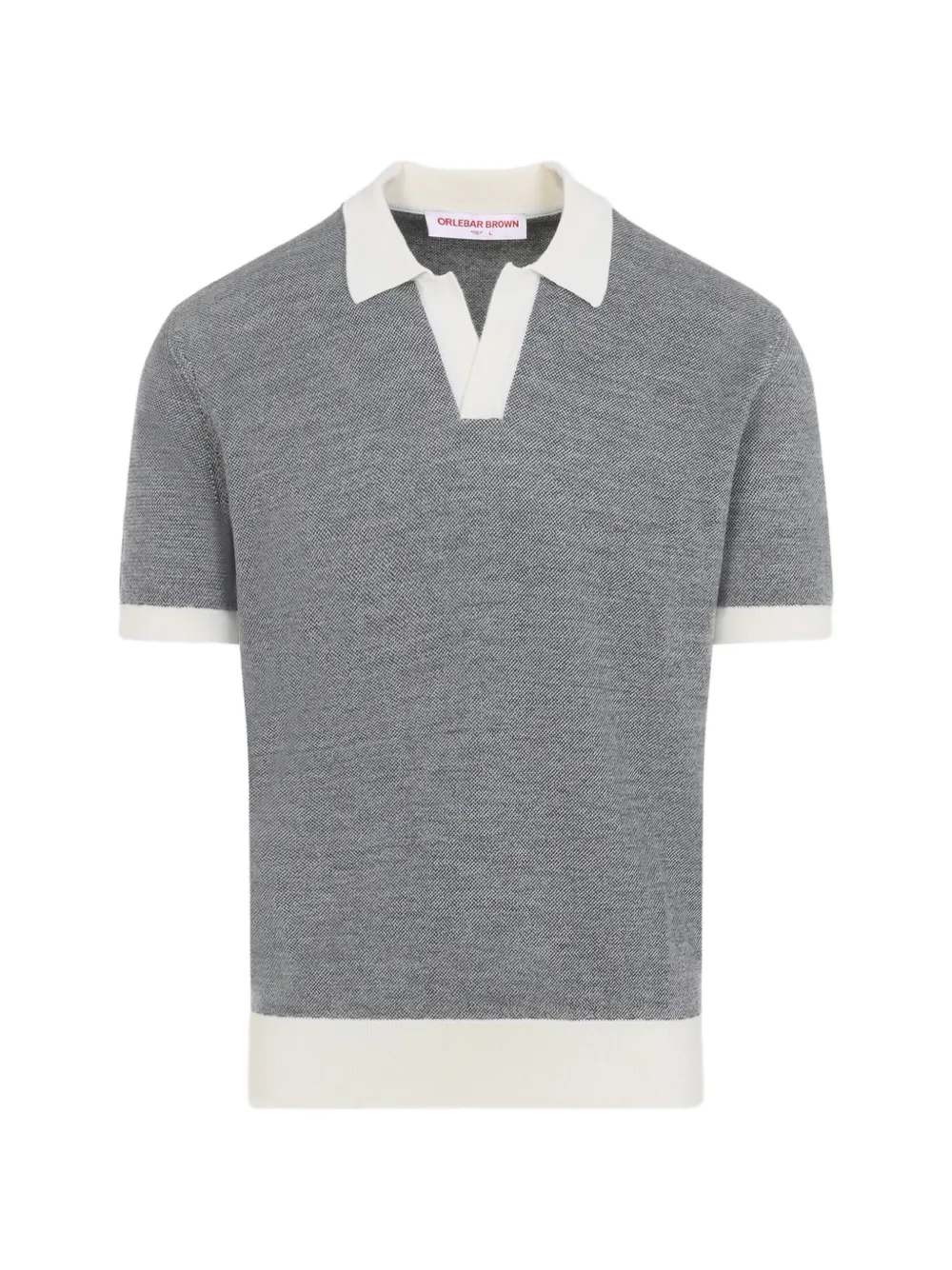 Orlebar Brown contrast-trim short-sleeve polo shirt - Grigio