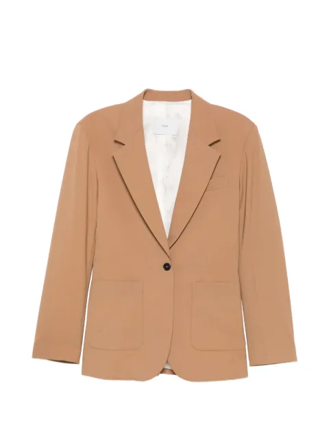 Covert single-breasted patch-pocket blazer