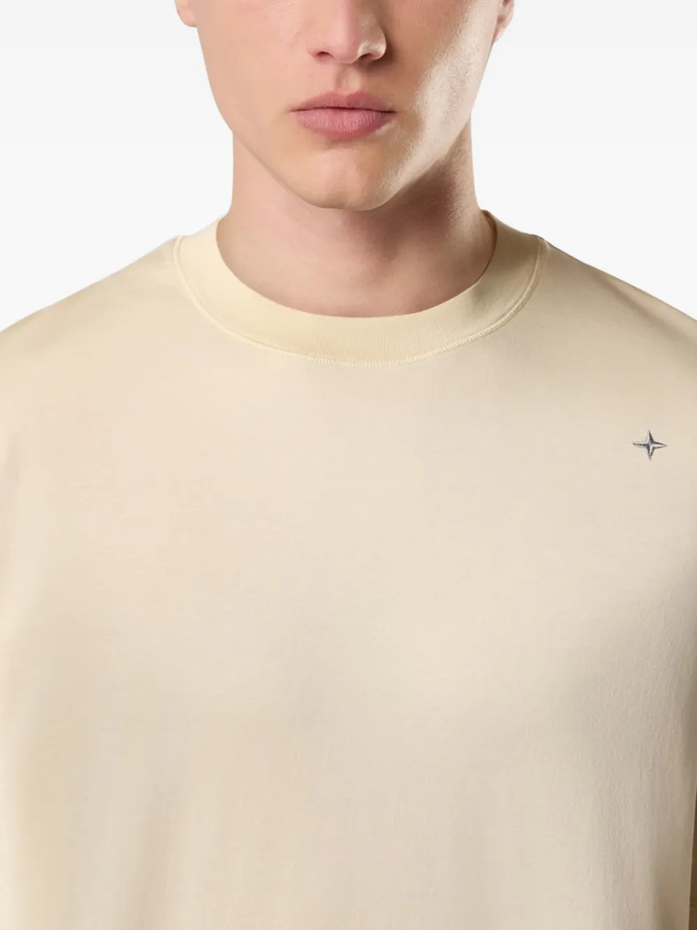 Stone Island T-shirt met logo Beige