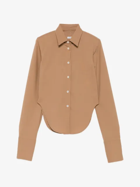 Covert camisa manga larga con dobladillo curvo