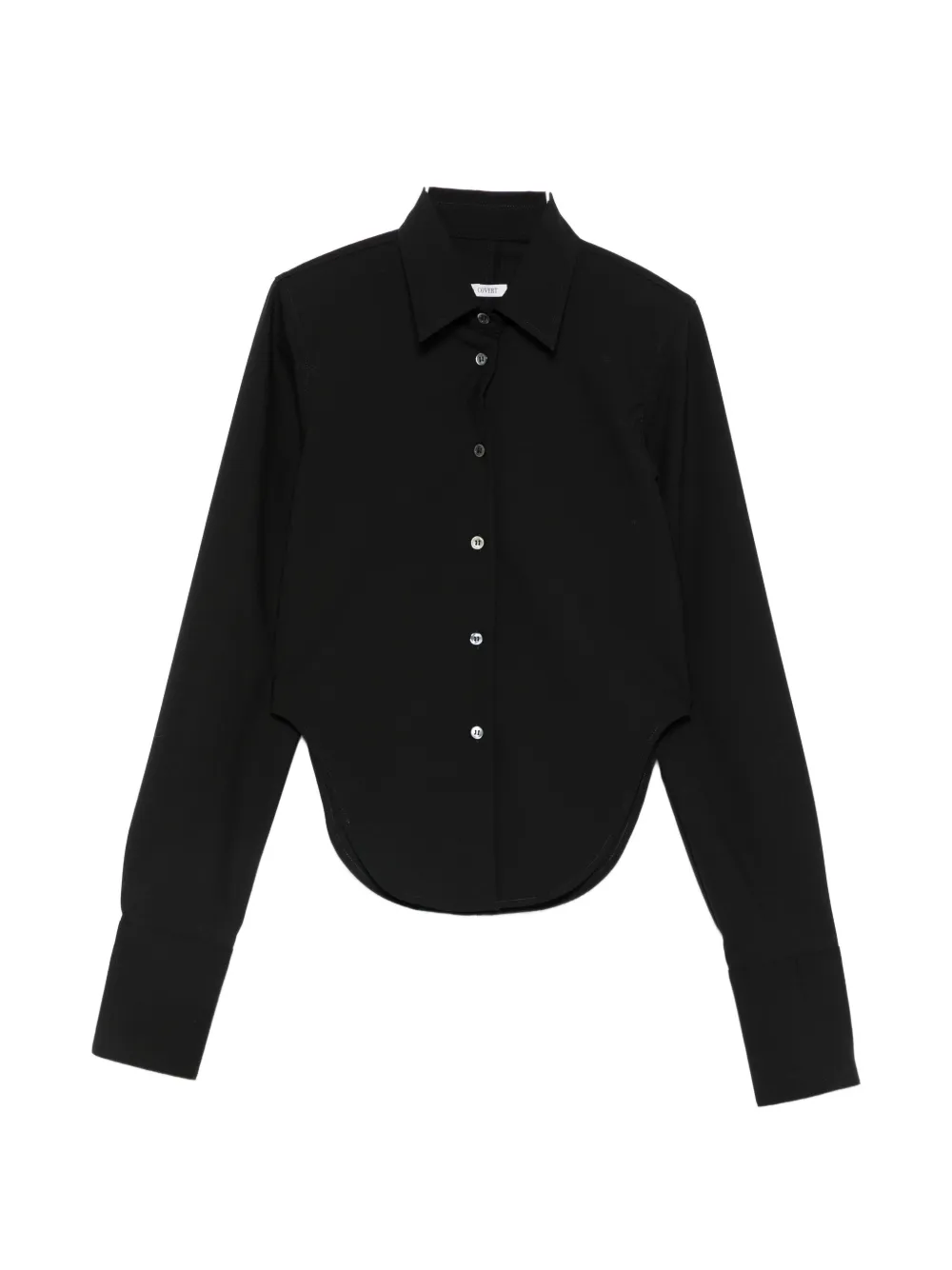 Covert curved-hem shirt - Nero