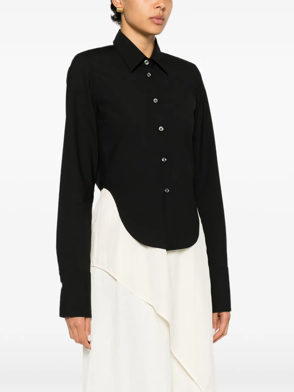  Covert Camicia Con Orlo Curvo - Nero 