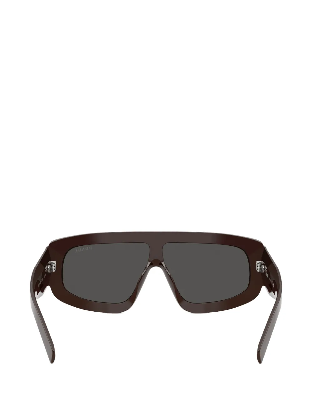 Prada Eyewear Zonnebril met logodetail Bruin