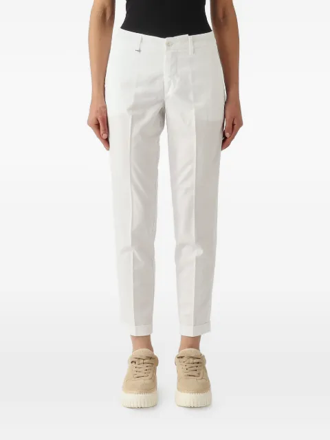 Fay pressed-crease turn-up trousers