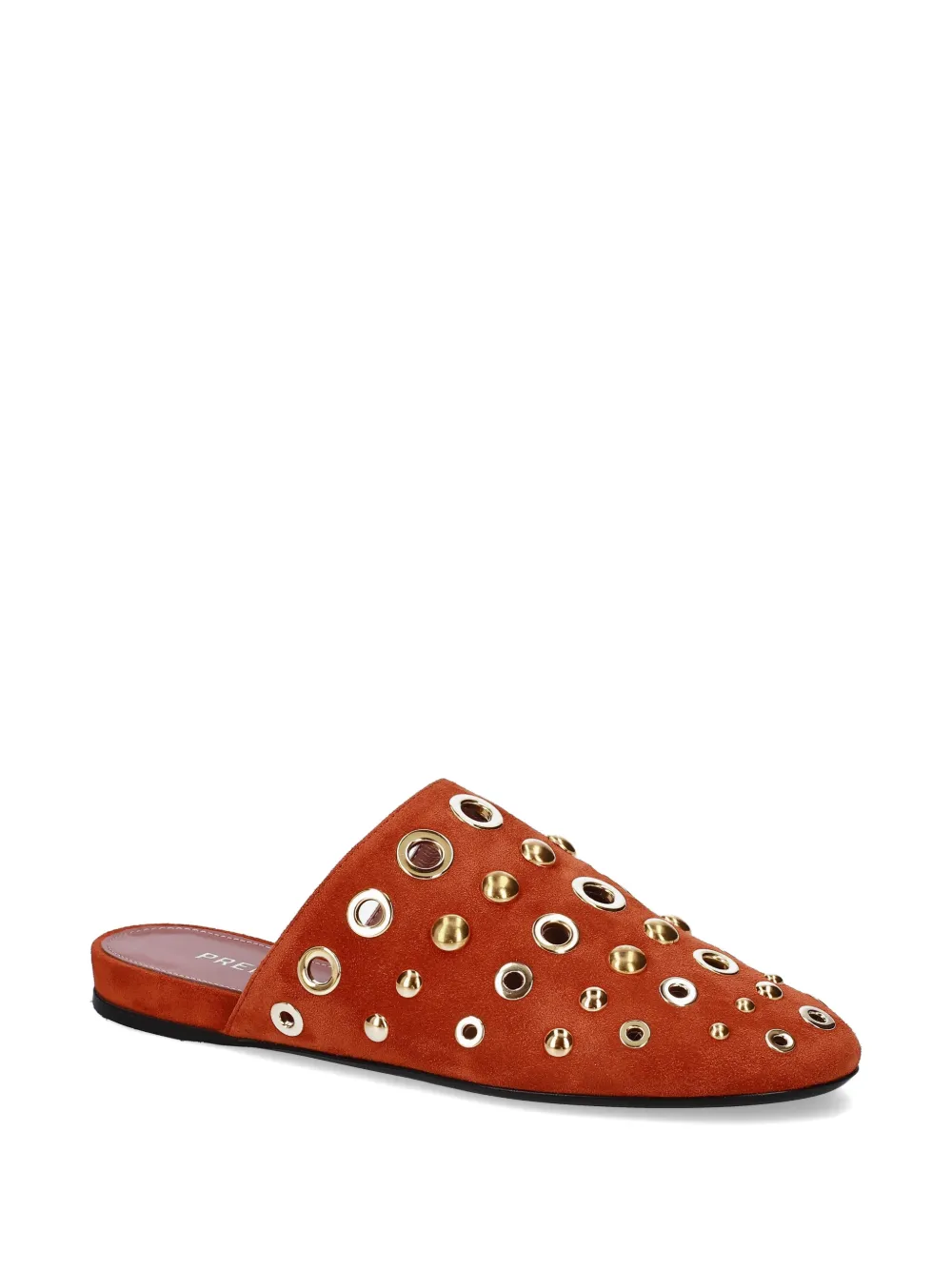 Premiata Platte muiltjes met ringlets en studs Oranje