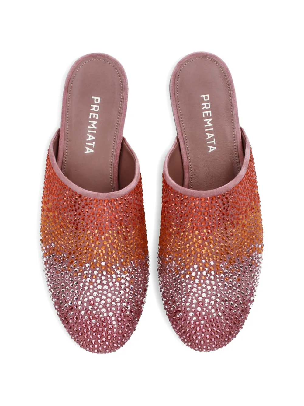 Premiata Platte muiltjes met stras Roze