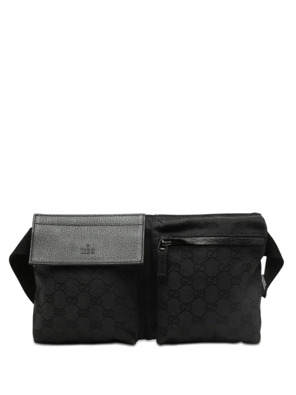 Gucci Pre-Owned 2000-2015 GG Canvas Double Pocket belt bag - Nero