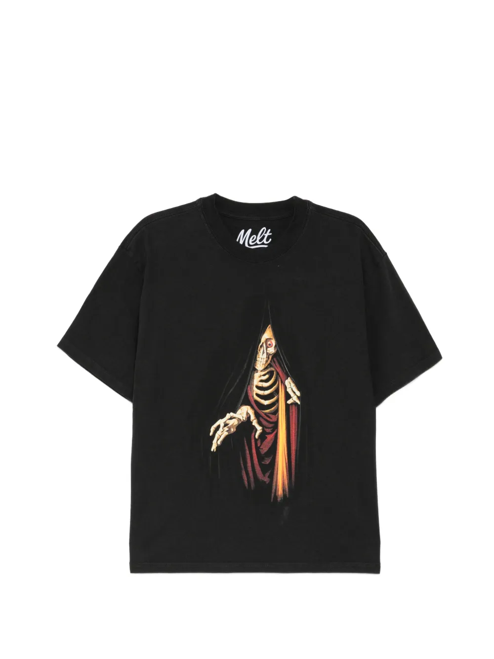 Melt graphic-print round neck T-shirt - Schwarz