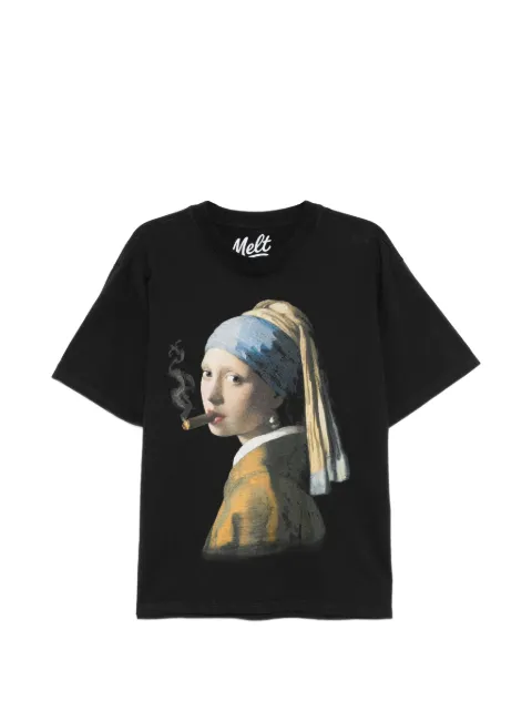 Melt graphic-print round neck T-shirt