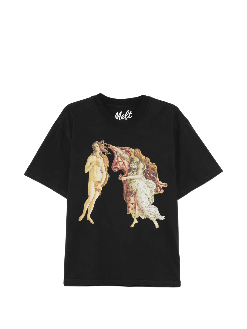 Melt graphic-print round neck T-shirt - Nero