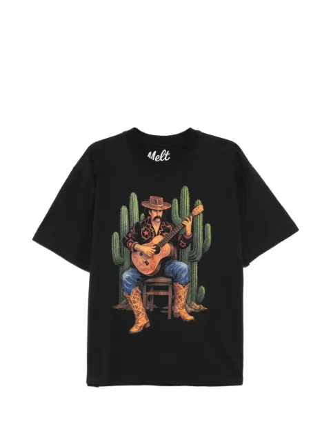Melt graphic-print round neck T-shirt
