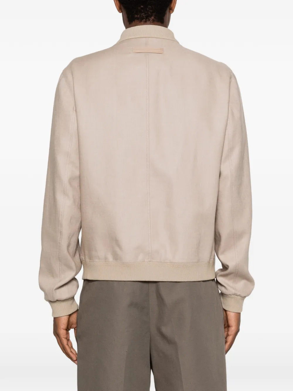 Zegna Linnen bomberjack Beige