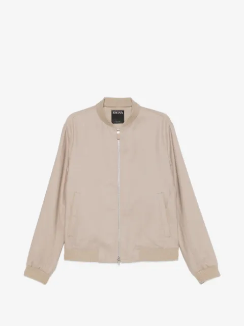 Zegna linen bomber jacket