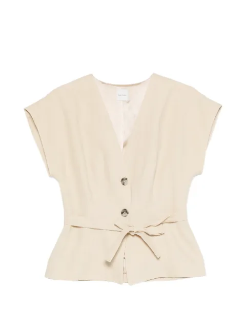 Paul Smith belted V-neck top