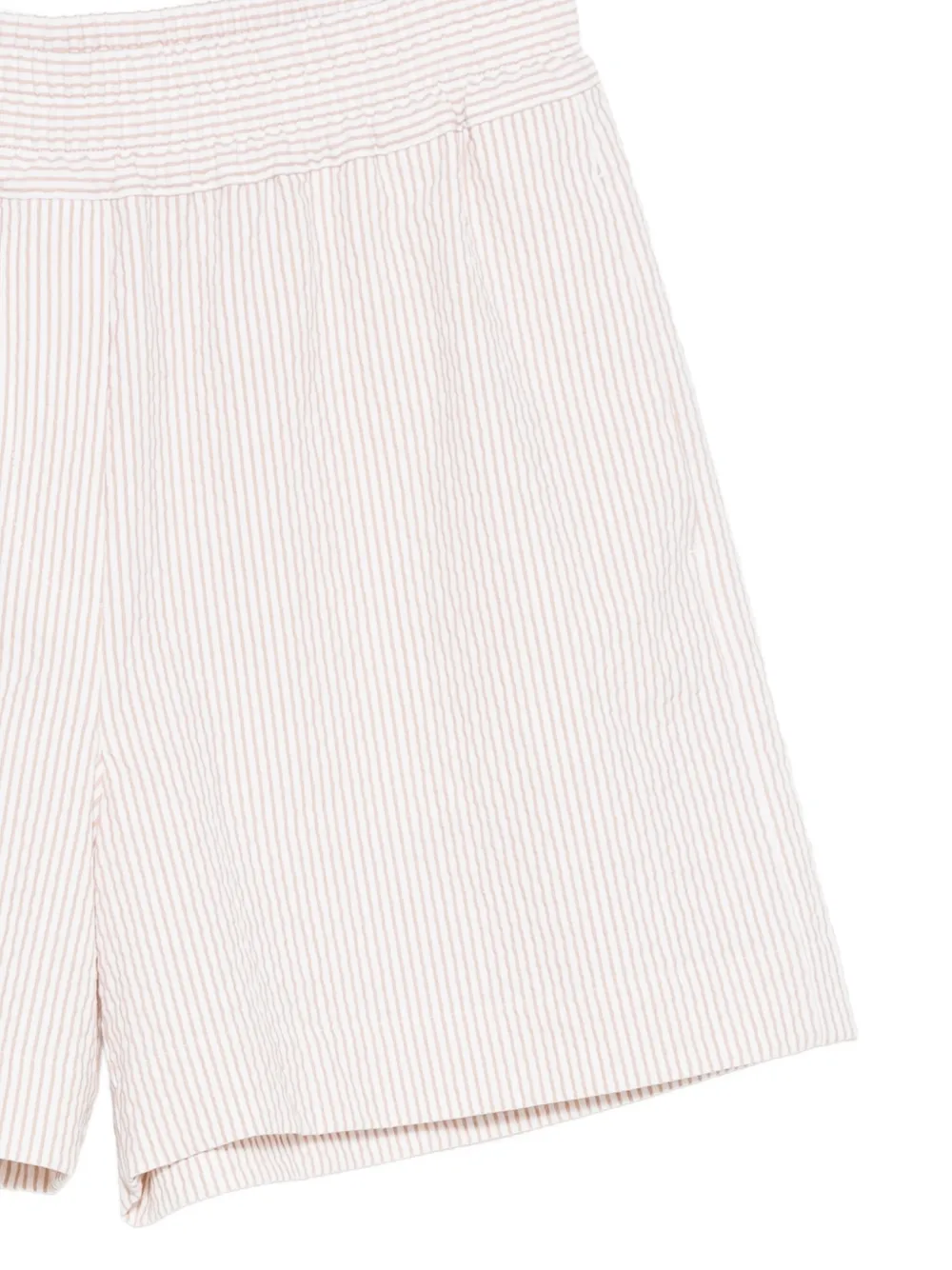 PS Paul Smith Gestreepte seersucker shorts Beige