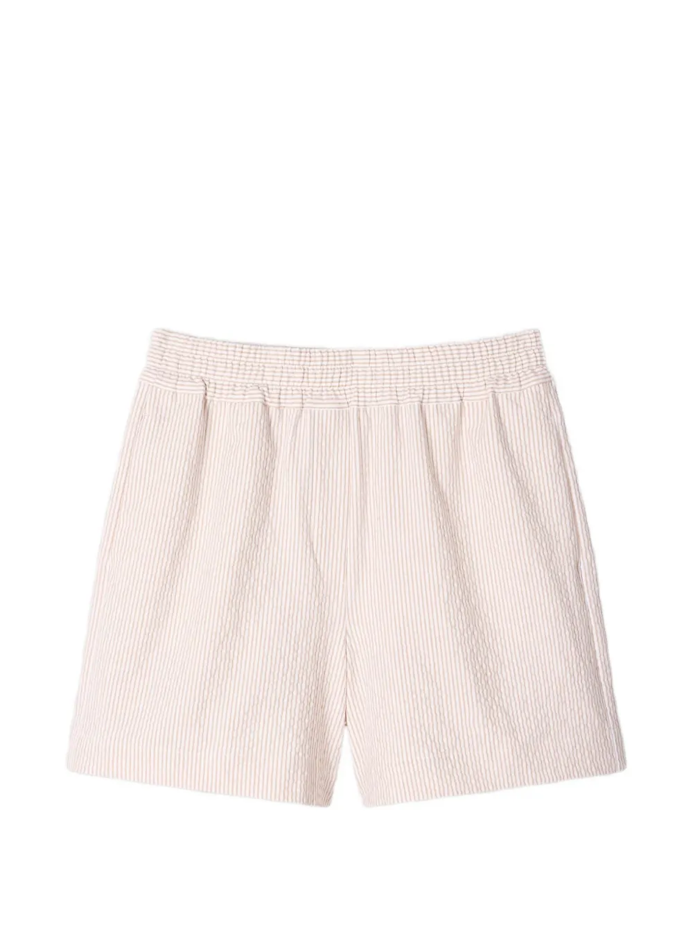 PS Paul Smith Gestreepte seersucker shorts Beige