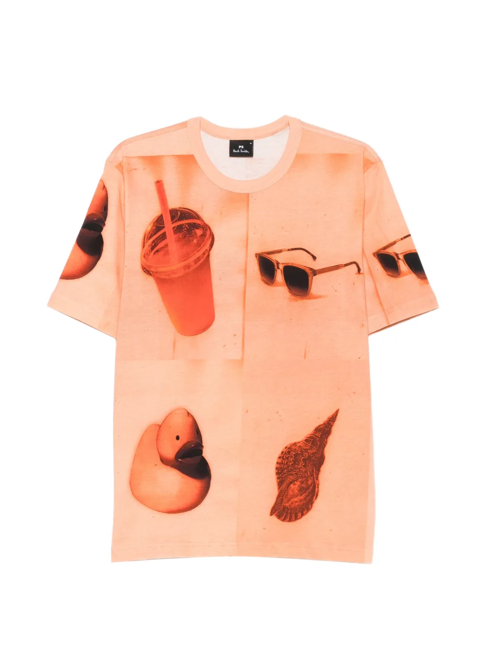 Paul Smith photographic-print cotton T-shirt - Arancione
