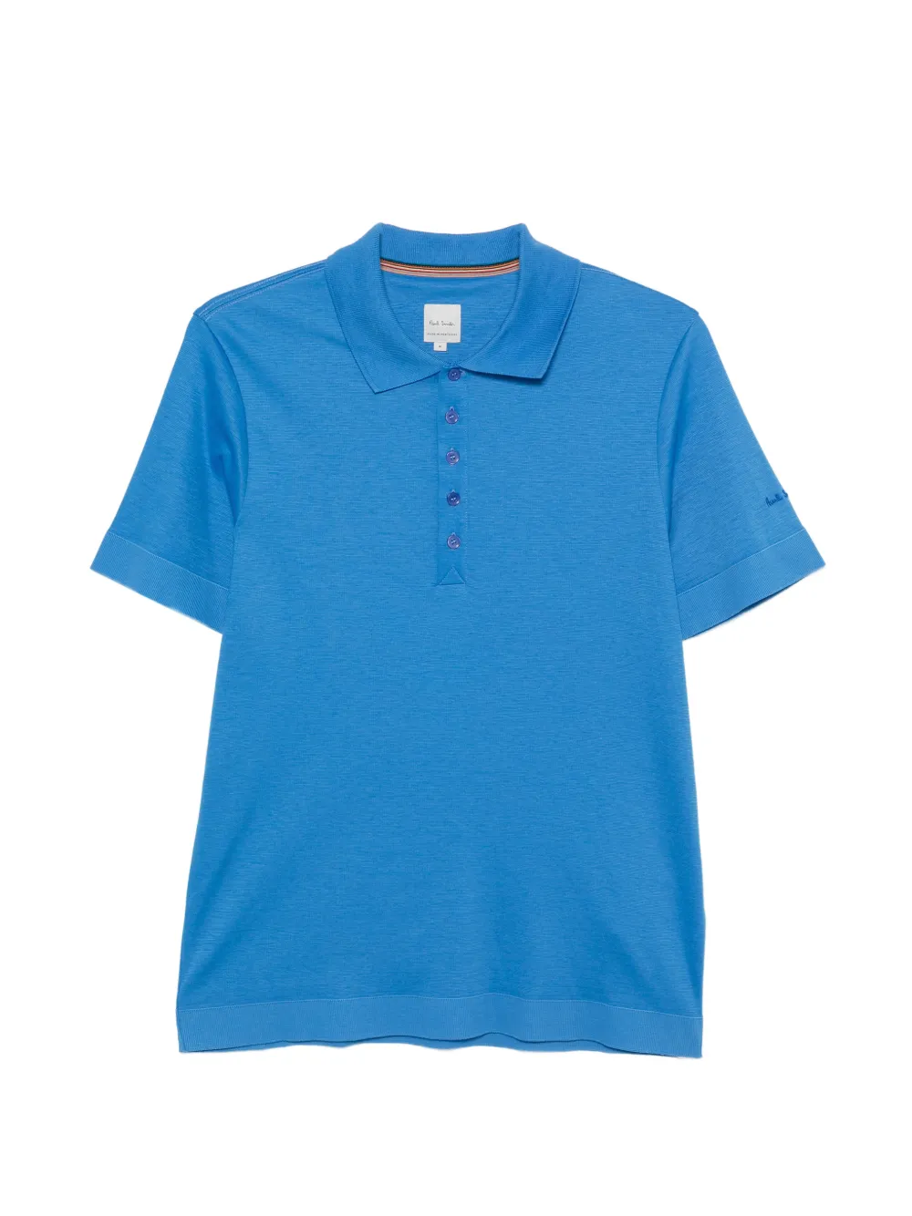 Paul Smith ribbed-knit polo shirt - Blau