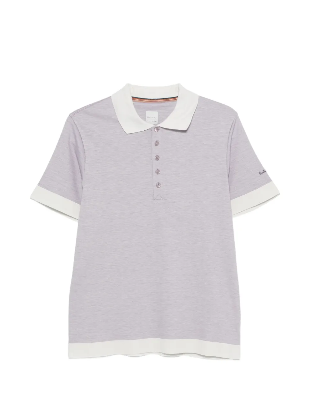 Paul Smith ribbed-trim polo shirt - Violett