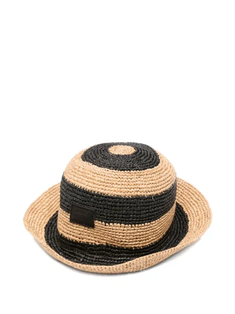 Paul Smith striped braided raffia hat
