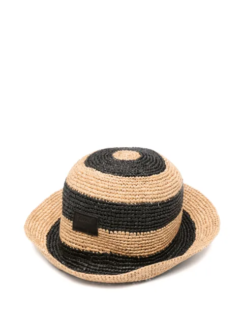 Paul Smith striped braided raffia hat