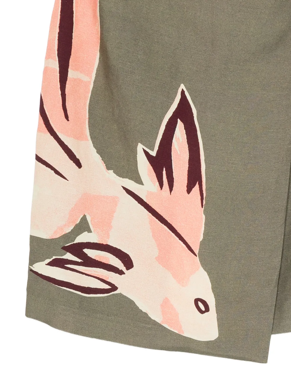 Paul Smith Mini-wikkelrok met print Groen