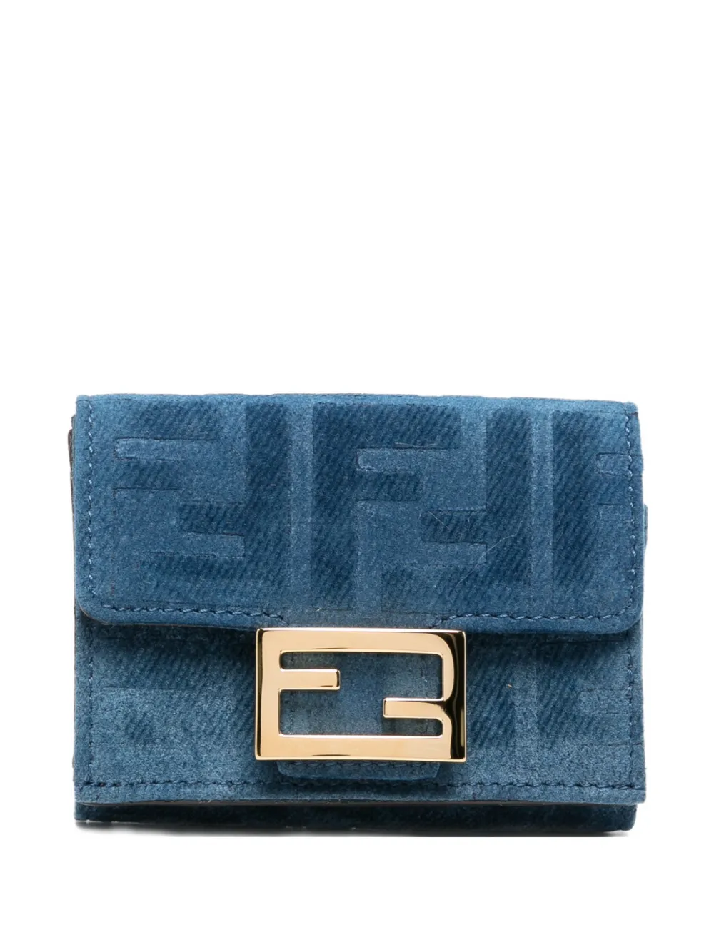 FENDI FF logo-plaque wallet - Blau