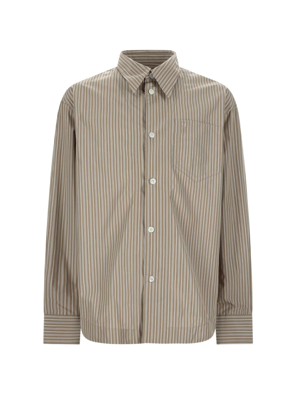 AMI Paris striped shirt - Braun