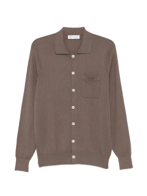 Brunello Cucinelli ribbed-knit button-up cardigan 