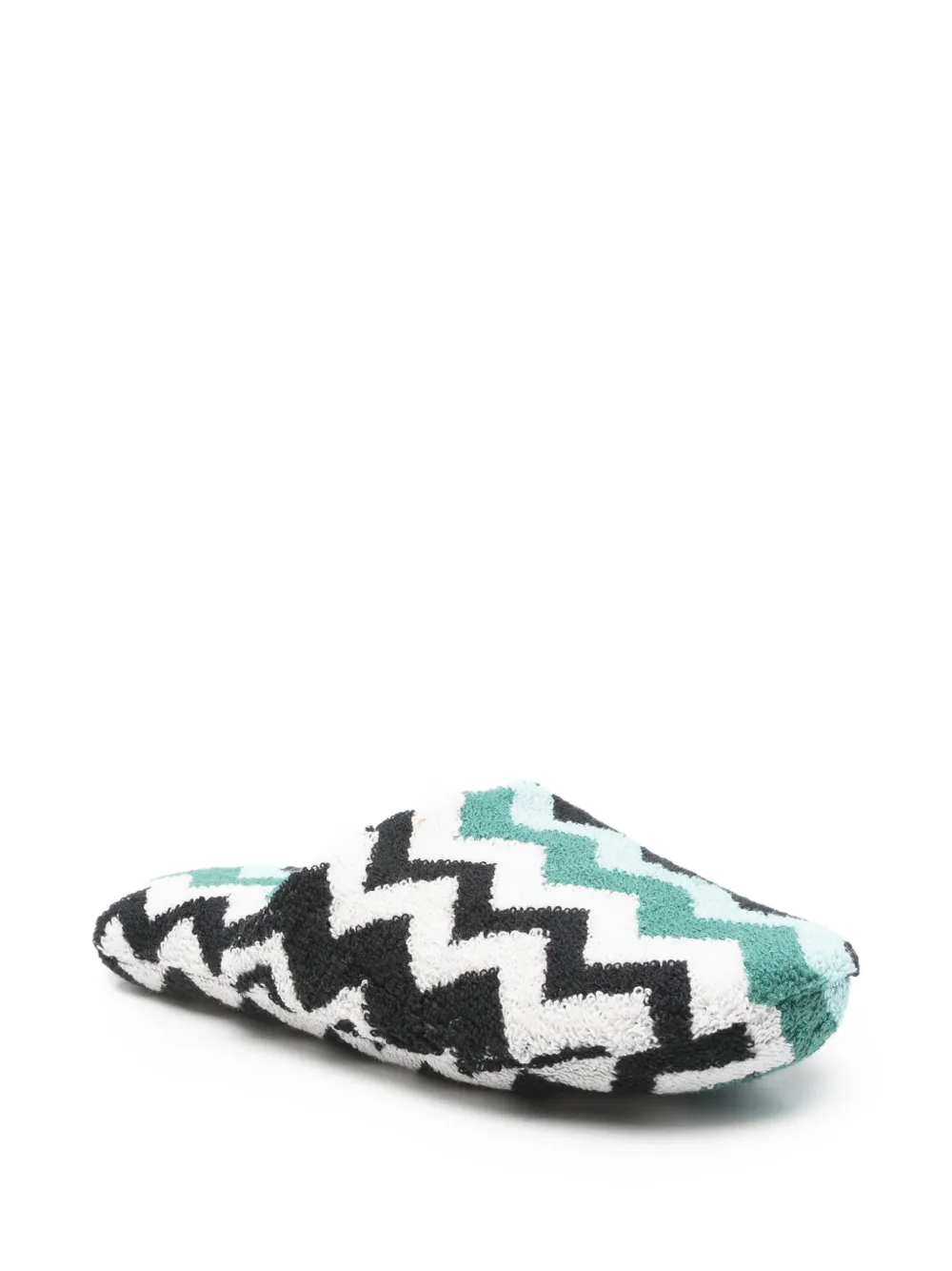 Missoni Home zigzag-pattern slippers Groen