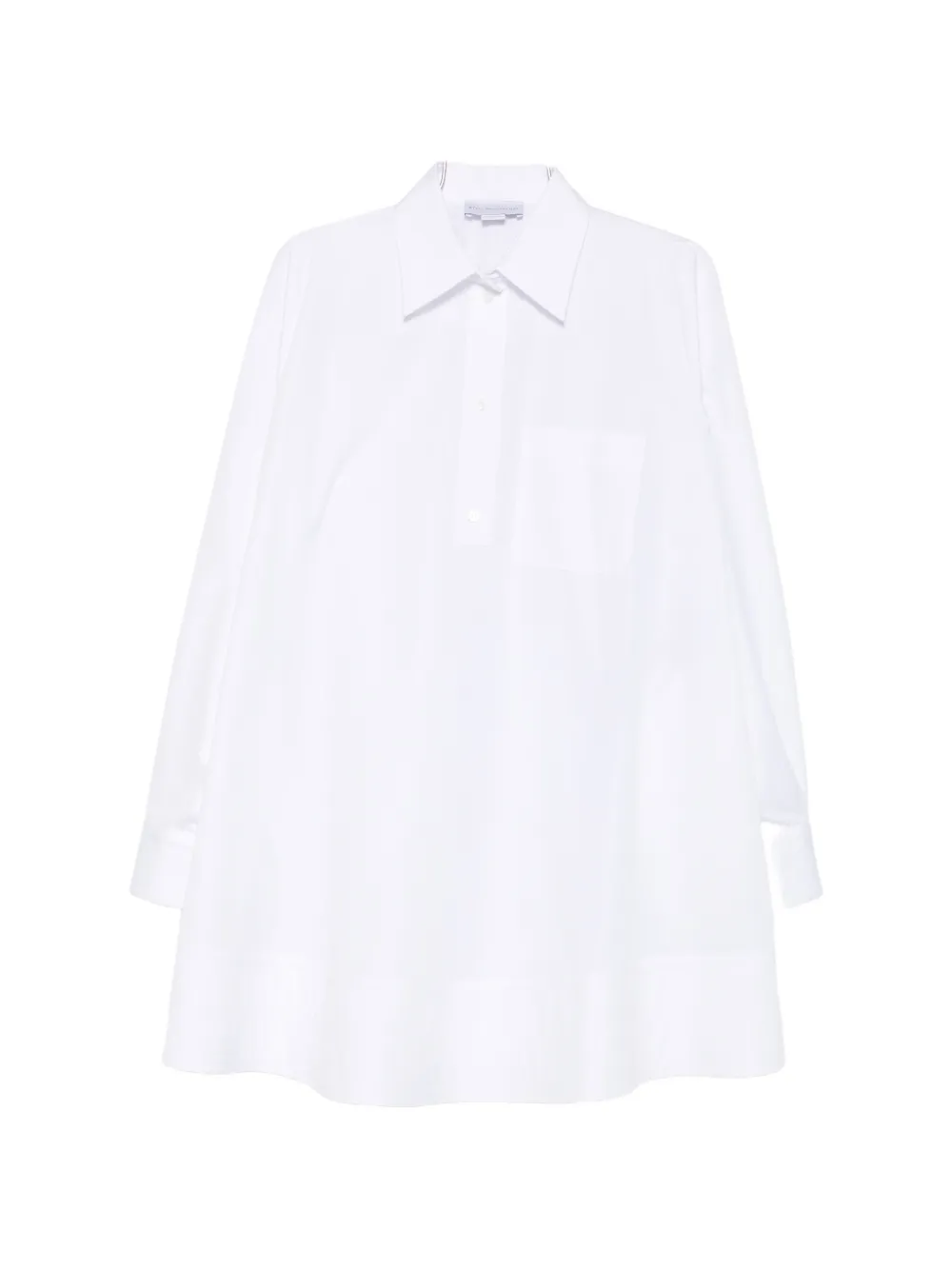 Stella McCartney chest-pocket shirt mini dress - Bianco
