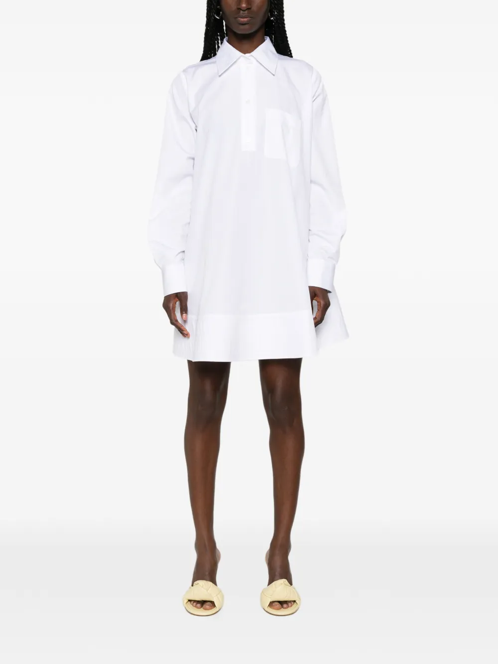 Stella McCartney Midi-blousejurk met borstzak Wit