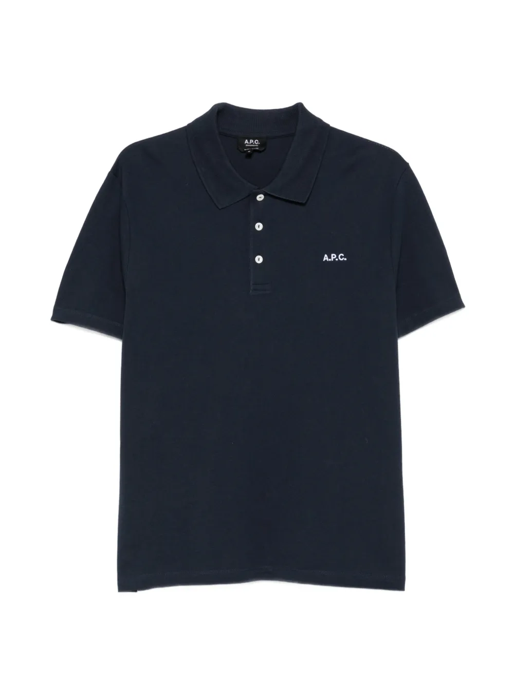 A.P.C. logo-embroidered polo shirt - Blu