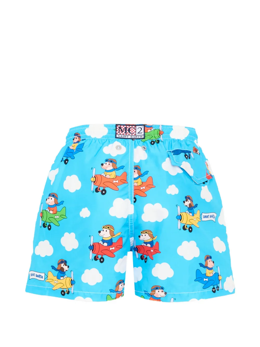 MC2 Saint Barth Kids Zwembroek met trekkoord Blauw