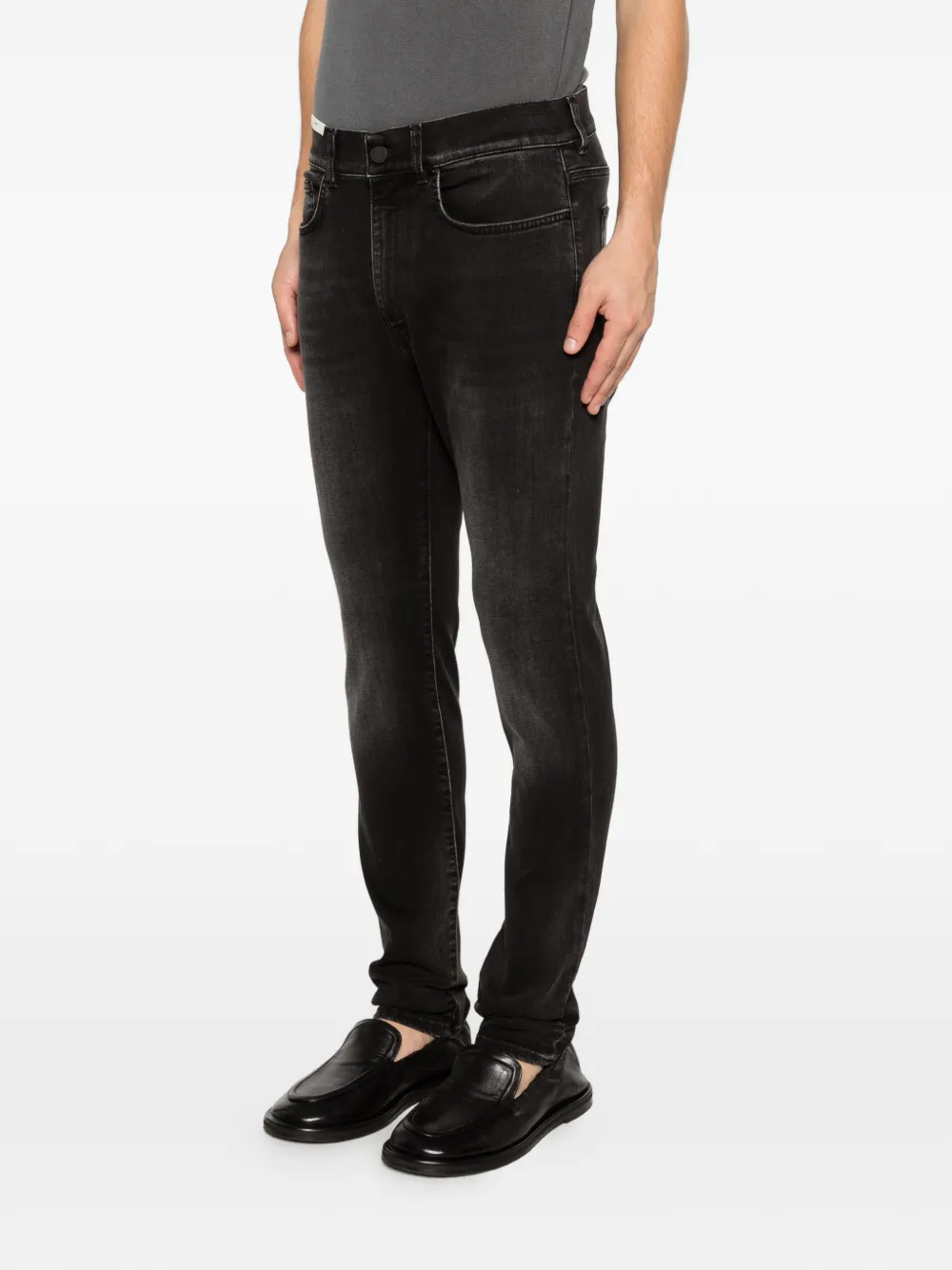 PT Torino Skinny jeans met logopatch Zwart