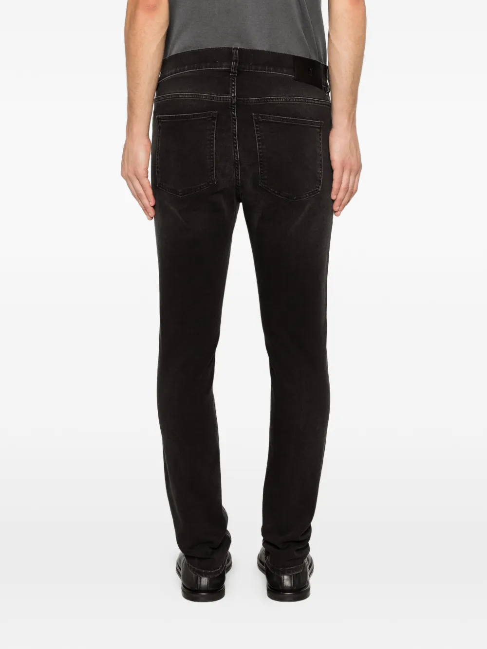 PT Torino Skinny jeans met logopatch Zwart