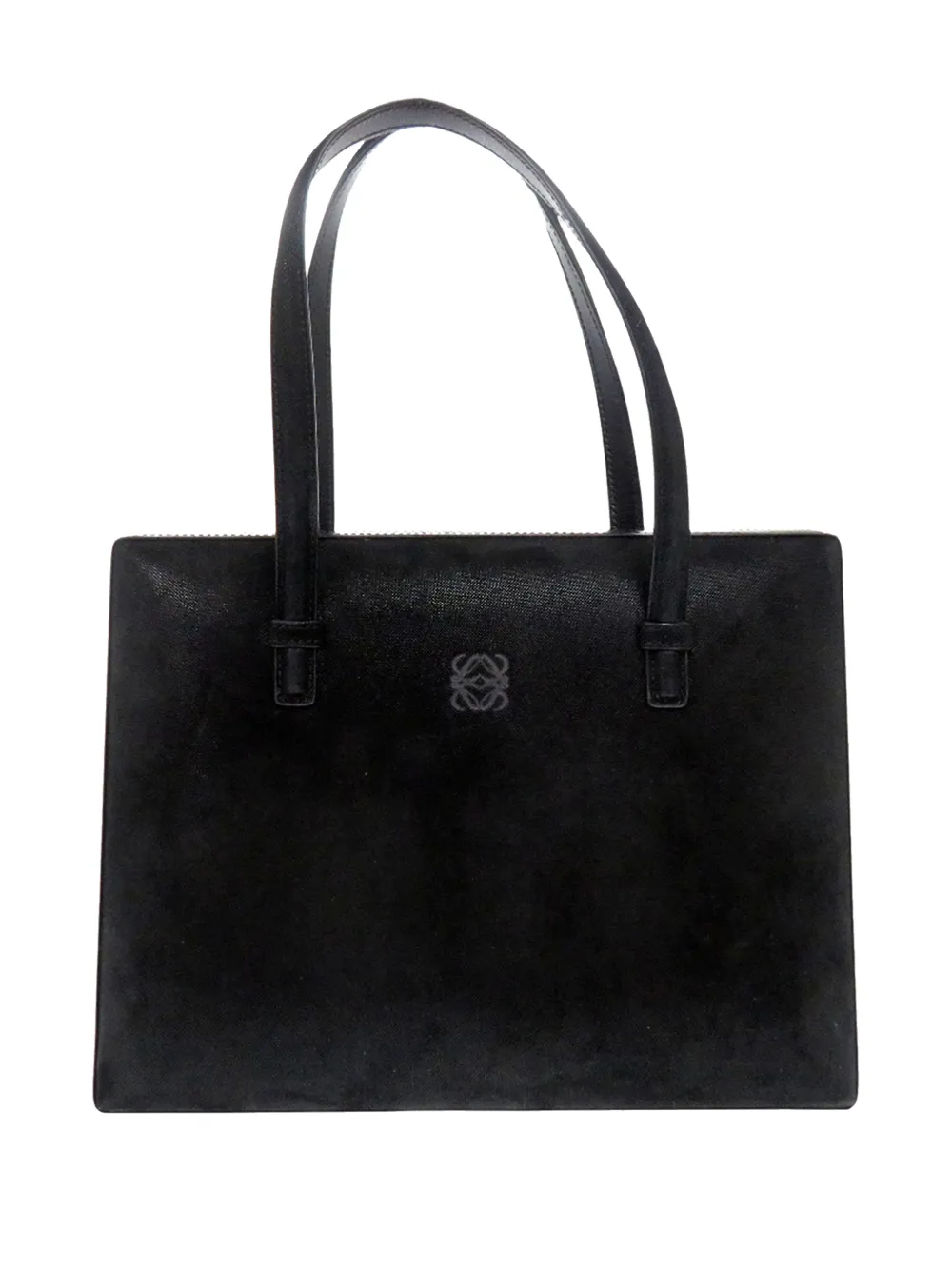 Loewe Pre-Owned 2010-2026 Velvet Anagram Narciso tote bag - Nero