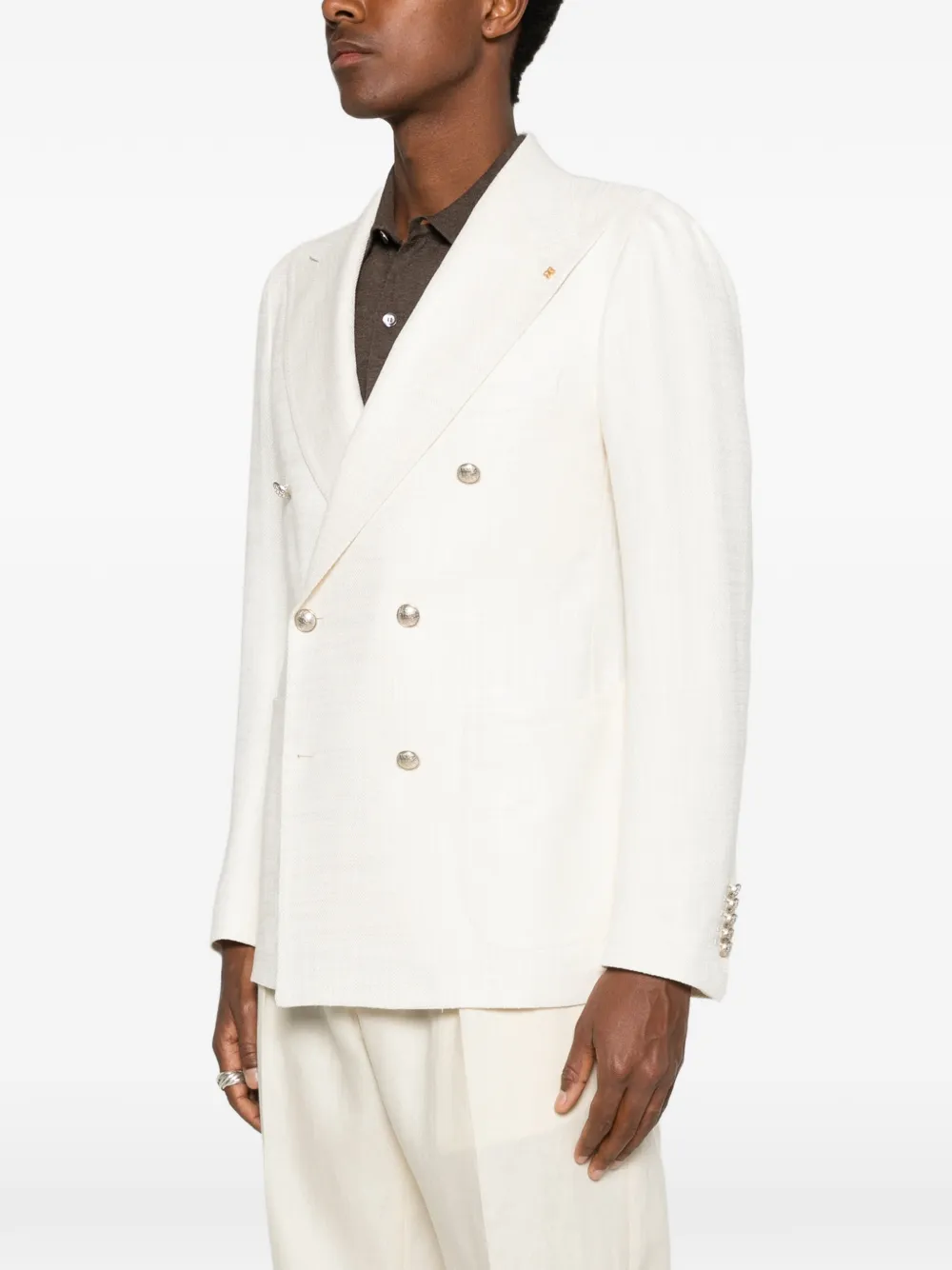 Tagliatore Blazer met dubbele rij knopen Beige